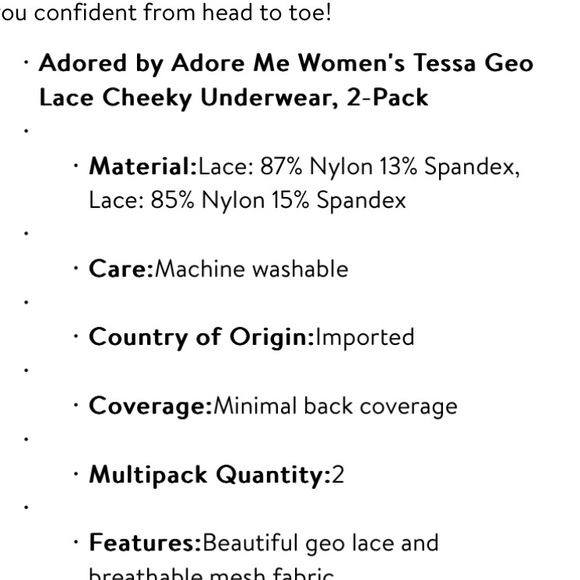 Adore Me Geo Lace Panty trio 3XL Gorgeous! - Picture 2 of 13